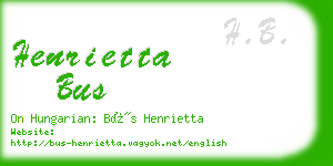 henrietta bus business card